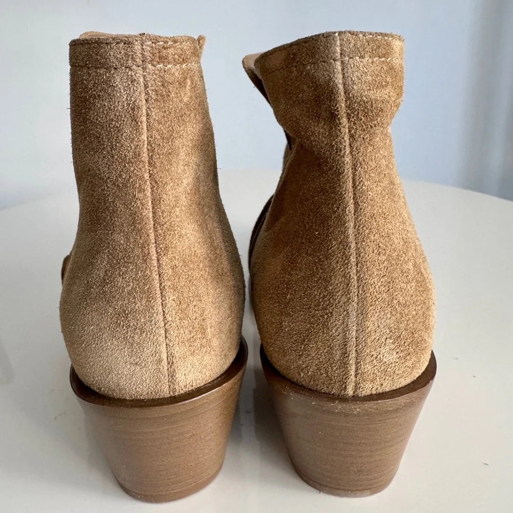Gianvito Rossi *NEW* Suede Buckle Leather Booties- Size 36.5/ US 6.5 - Picture 3 of 12